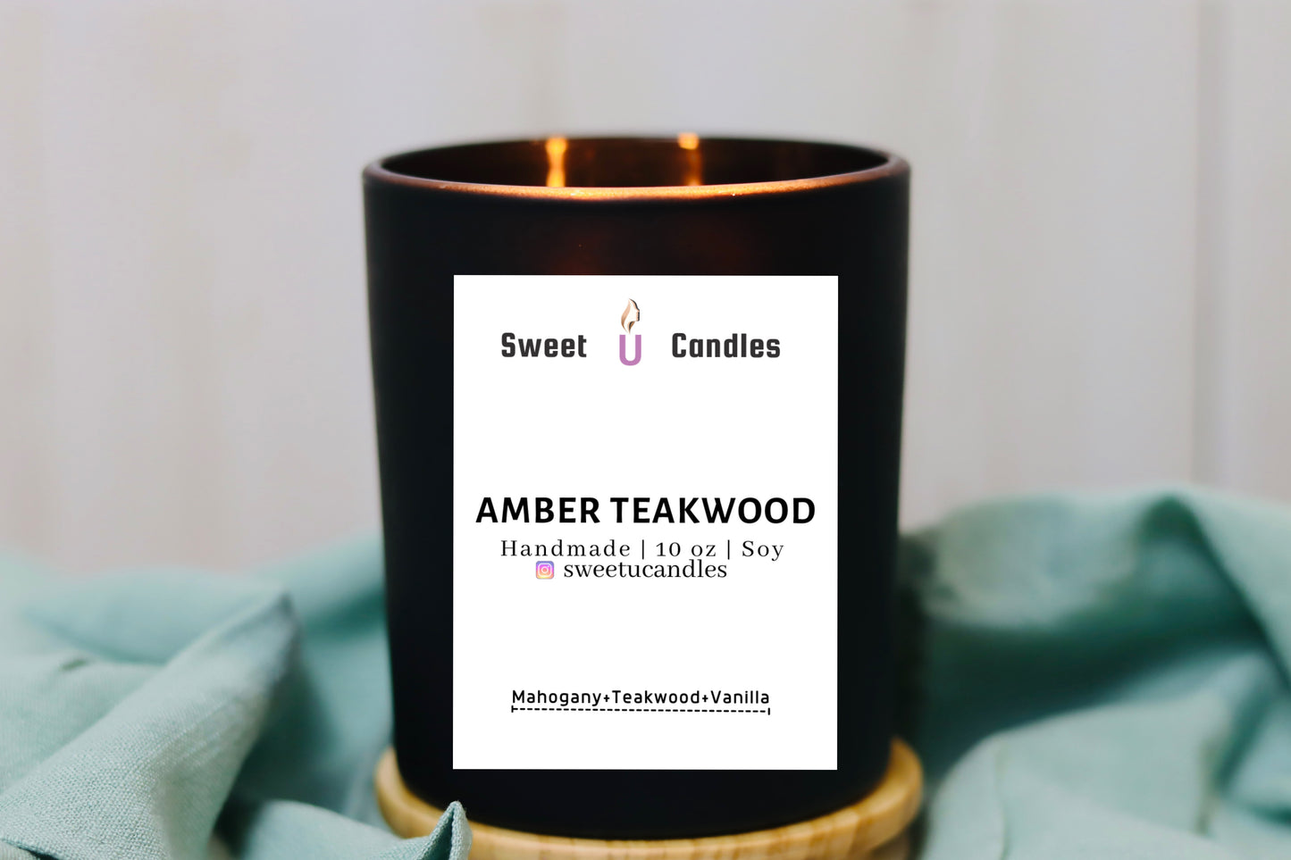 AMBER TEAKWOOD - Sweet U Candles 